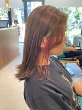 アロン(alon) ピンクインナーカラー/イヤリングカラー/セミディ/シアーカラー