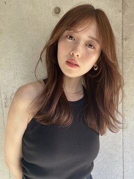 トイ(TOI) フェイスレイヤーカット/シースルーバング/ブラウンベージュ