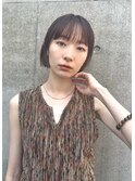 コンパクトボブ/ショートボブ/ボブ/ラベンダーブラウン