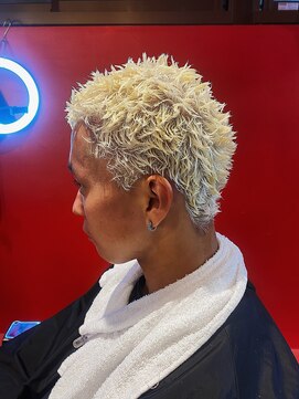 メリケンバーバーショップ トーキョー(MERICAN BARBERSHOP TYO) ハイライト/マッシュパーマ/ウルフ/アッシュブラック65