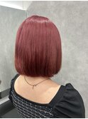 チェリーピンクボブダブルカラー成増地下鉄成増