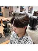 韓国風センターパート×ニュアンスパーマ