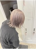 外ハネピンクベージュ