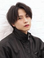 エイド 渋谷(aid)&nbsp;センターパートコンマバングショート束感黒髪メンズウルフ渋谷