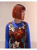 マイル 渋谷(mile)&nbsp;ボブ×オレンジデザインカラー