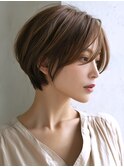 ★グレージュデザインカラーハッシュカットツートンカラーボブ