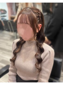 ヘアセット アリエス 新宿駅前店(aries) 三つ編みハーフツイン.*