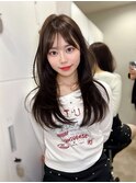 ミニウルフレイヤーカット顔周り前髪韓国ミディアムロング/池袋