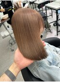 韓国 くびれロング レイヤー ワンホンヘア 小顔前髪