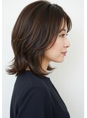 クセ毛対応◎乾かすだけで決まる大人ミディ