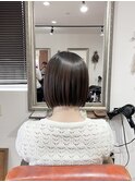 ばっさり30cmカット♪. 切りっぱなしミニボブ..~**.