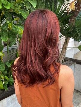 ナナナ パレナ 大津膳所店(nanana parena) 夏かわいいツヤと透明感の夏レッドオレンジカラー