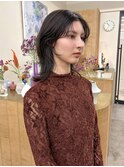 オリーブカラー × レイヤー