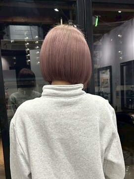 ラック 津田沼(LUCK) ピンクベージュ/ケアブリーチダブルカラーインナーカラー