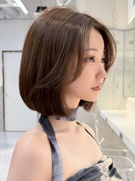 髪質改善サロン hearts. 熊本/縮毛矯正/レイヤーカット/ショートボブ【ハーツ】 韓国/ハイレイヤーカットバタフライカットミニボブレイヤー熊本