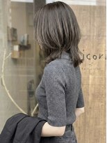ニコリヘアワークス(nicori hair works)&nbsp;ミディアム×レイヤー×ベージュ2