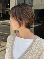 g r a i n canvas. 川崎/ショート/ボブ/髪質改善【グレイン】【5月1日~(予定)】 エアリーショート シャドウルーツ シアベージュ 窪田