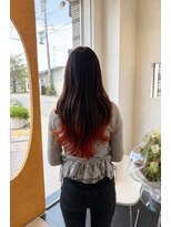ビーアップヘアー(be:up hair) 艶感ロング×ナチュラルレイヤー グラデーションカラー