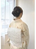 訪問着着付け×柔らかシニヨン