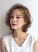 白髪ぼかし脱白髪染め似合わせショートボブ40代50代60代