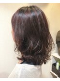 ミディアムスタイル×クリープパーマ