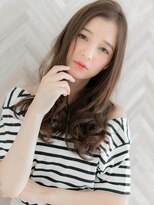 【ROMA】韓国女子風かきあげバング/抜け感ウェーブパーマロング