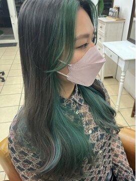 グラスペディア(graspedia) グレーグリーンインナーカラー