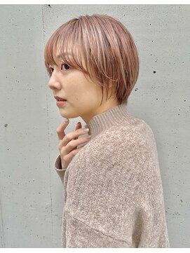 ミィ 表参道(mee.) 【mee.】ヤジマ　ピンクベージュ　丸みショート