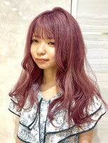 エルバイラビス 大宮(elu by lovis)&nbsp;《ゆい》カシスピンク/透明感カラー/レイヤーロング