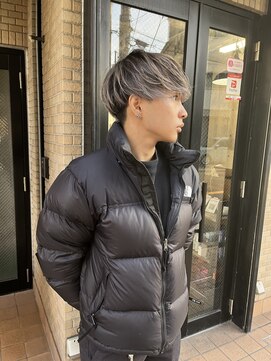 ハグ 横浜(HUG) メンズバレイヤージュ*前下がりマッシュ