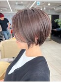 絶壁解消/大人可愛い/ひし形/小顔/30代40代◎ショートボブN 