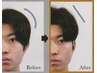 【ハチ張りさん必見】部分的ダウンパーマ＋デザインカット