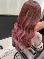 ヘアーデザイン ジェルム(Hair Design germe)&nbsp;ピンクグラデーション×プルエクステ #しのだスペシャル