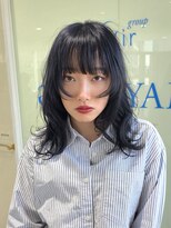 ネイビーアッシュ☆レイヤーミディ○榊原