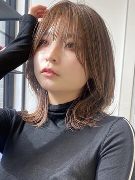 サンド 大阪梅田(sand) ＠hitoshi__sand ボブ/黒髪/ネビージュ/小顔/ワンレン/大阪梅田