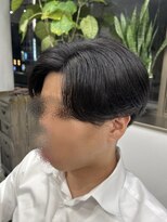 フイ 新宿3丁目(Hui)&nbsp;フェザーパーマ/グレーブルーカラー/刈り上げショートパンク