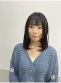 シルキーストレート×レイヤーミディボブ