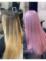 メゾン 心斎橋店(Maison)&nbsp;バレイヤージュ履歴からピンクラベンダー@midori_maison