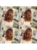 セミロングベージュカラー