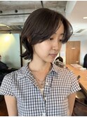 【上田】ボブウルフカットボブレイヤーカットかきあげ前髪