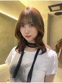 韓国ヘア/くびれ巻き/顔周りカット/ワンカラー/レイヤーカット