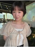 前髪可愛い編み込みアレンジ♪