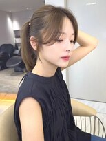 ロンドガーネット 池袋(Lond garnet)&nbsp;ミニウルフレイヤーカット顔周り前髪韓国ミディアムロング/池袋