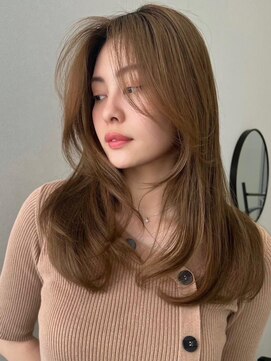 ソヨン 名駅2号店(SOYON) 小顔/レイヤーカット/黒髪/オリーブグレー/ココアベージュ/z97