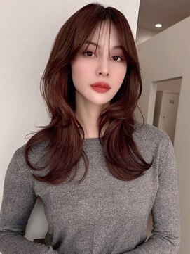 ソヨン 名駅2号店(SOYON) 小顔/ハイレイヤーウルフ/レイヤーカット/ココアベージュ/z495