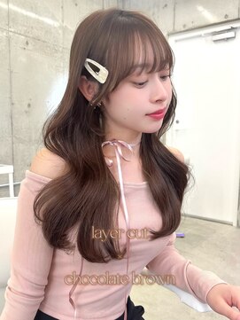 アリュウル 表参道(ALLURE) レイヤーカット*チョコレートブラウン/こっくり艶カラー