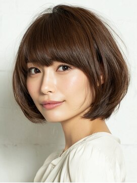 アンサ 小倉店(ANSA) 丸みショートボブ|大人ナチュラル小顔ヘア