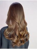 ロンググレージュ韓国ヘアオリーブベージュ_ba571402