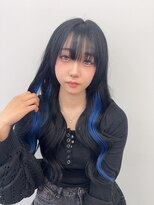 ロサ ファイブヘアー(Rosa..5Hair)&nbsp;黒髪×ブルーインナーロング