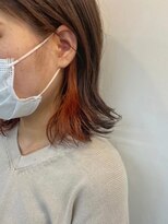 エマエコル(Emma ecole)&nbsp;Emma ecole インナーカラーオレンジ/イヤリングカラー by.高橋